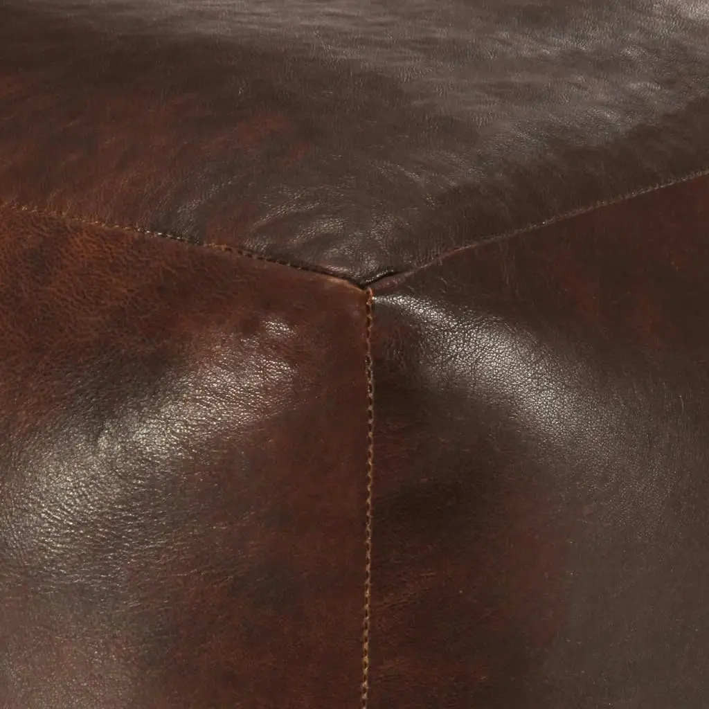 Pouffe Dark Brown 40x40x40 cm Genuine Goat Leather 248127