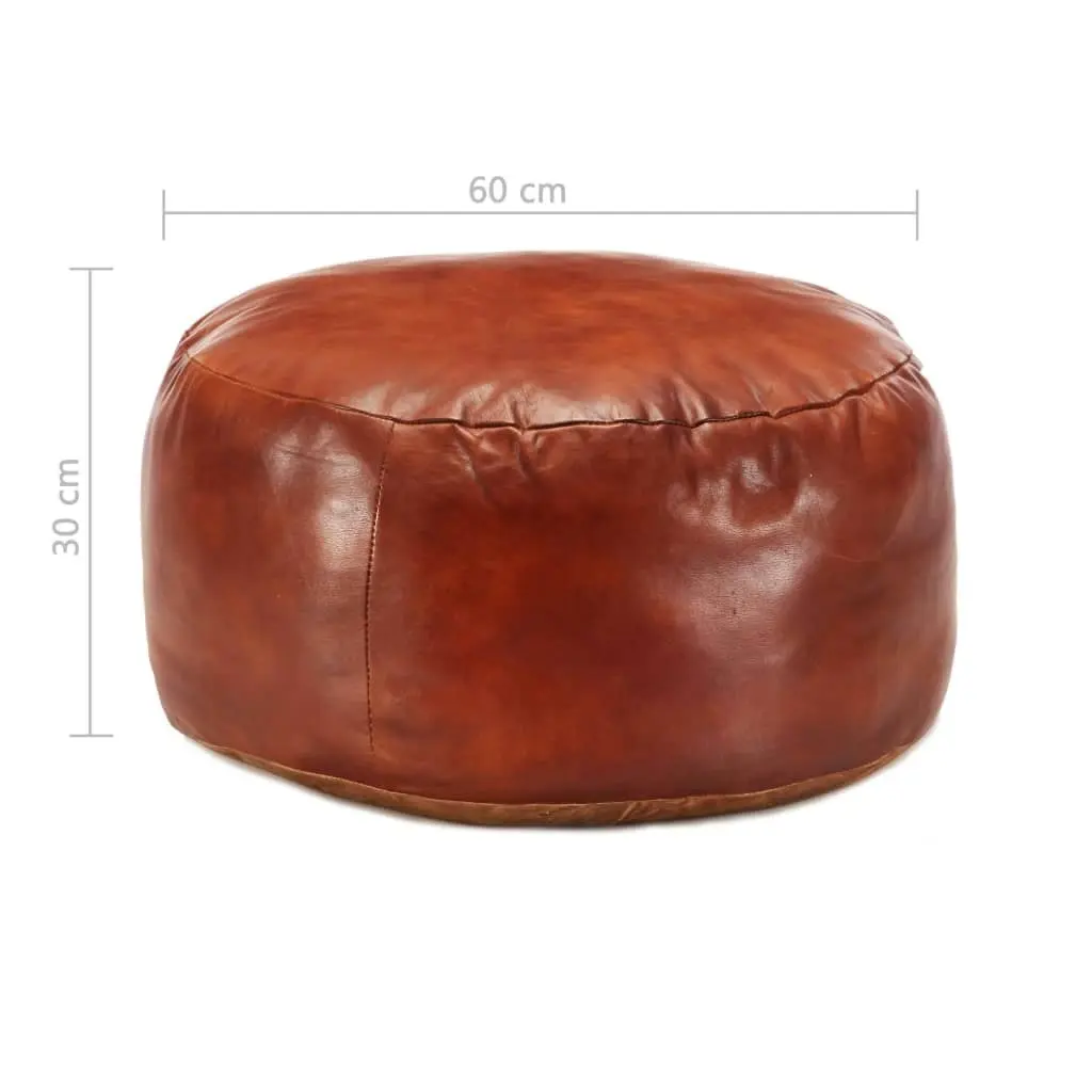 Pouffe Tan 60x30 cm Genuine Goat Leather 248138