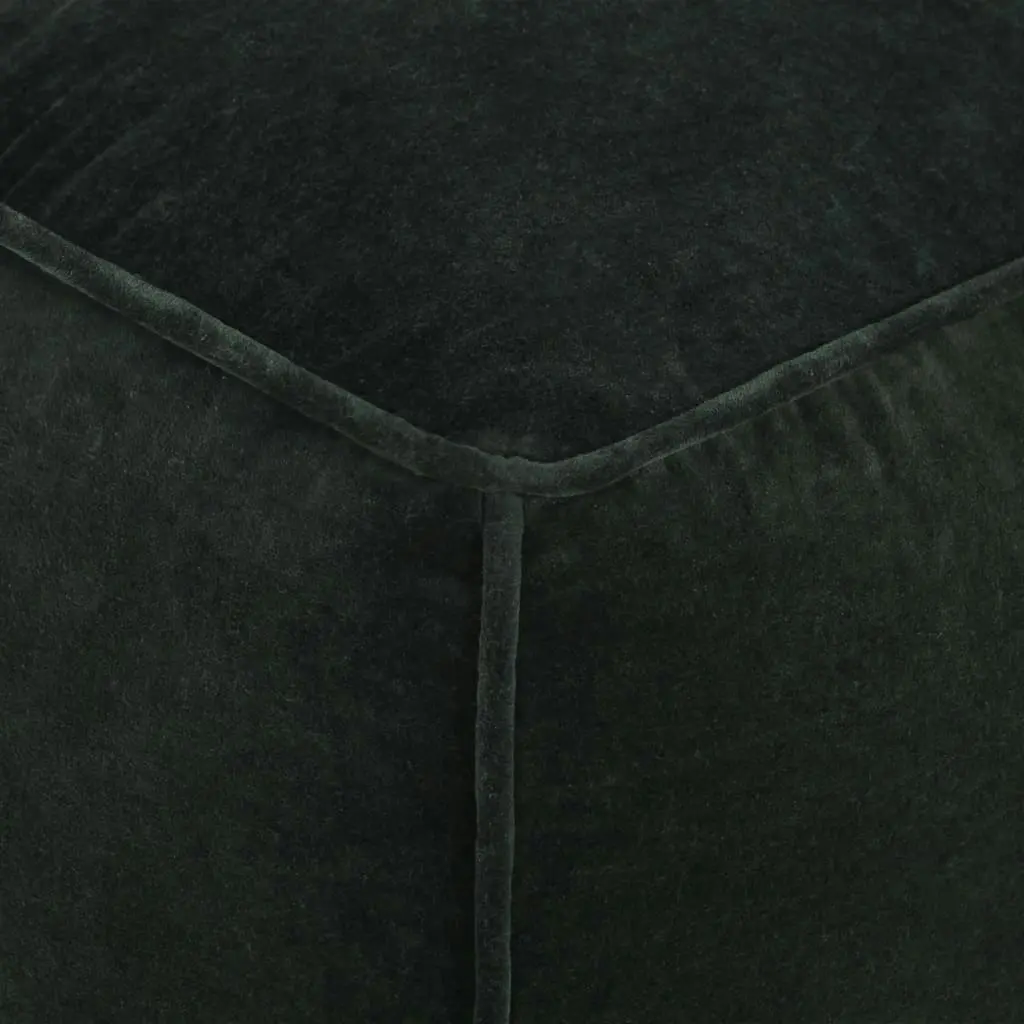 Pouffe Cotton Velvet 40x40x40 cm Forest Green 284028