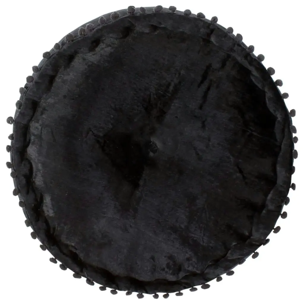 Round Pouffe Velvet 40x20 cm Anthracite 287565