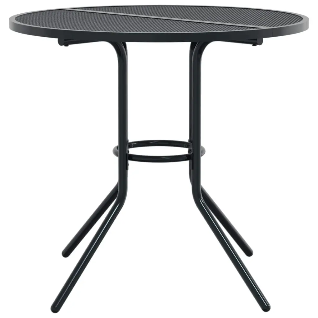 Patio Table Round Anthracite Ã˜80x72.5 cm Powder-coated Steel 4009263