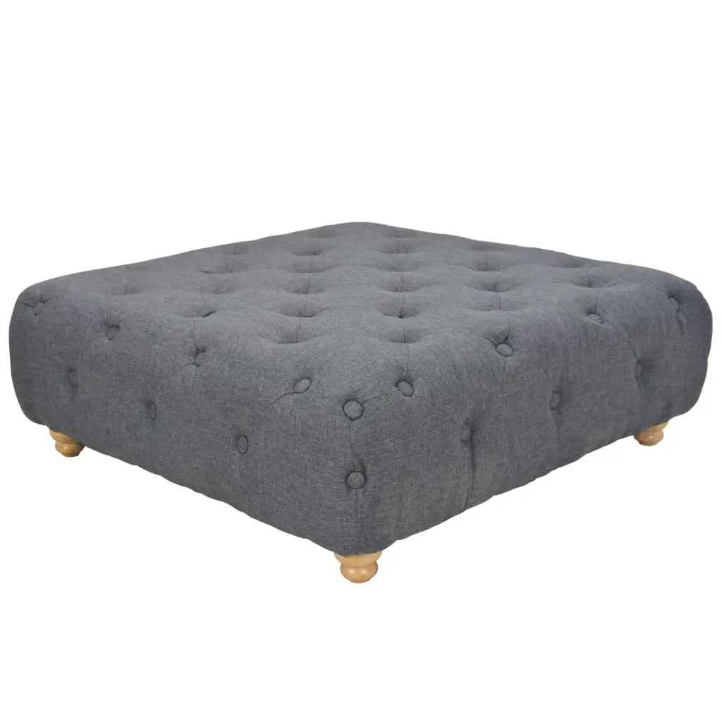 Pouffe Fabric 80x80x30 cm Dark Grey 244704