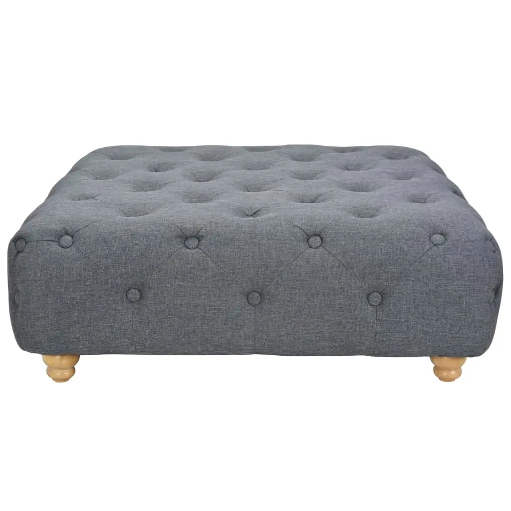 Pouffe Fabric 80x80x30 cm Dark Grey 244704