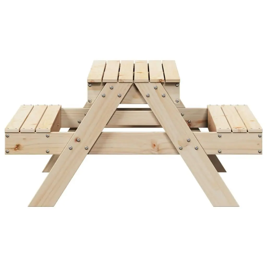 Picnic Table with Sandpit for Kids Solid Wood Pine 832592