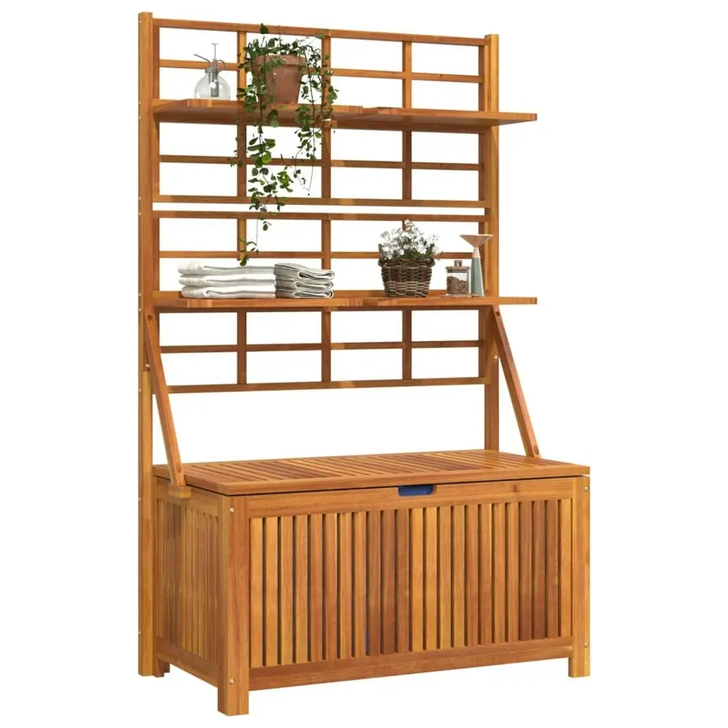 Storage Box with Trellis 99x50x160 cm Solid Wood Acacia 318760