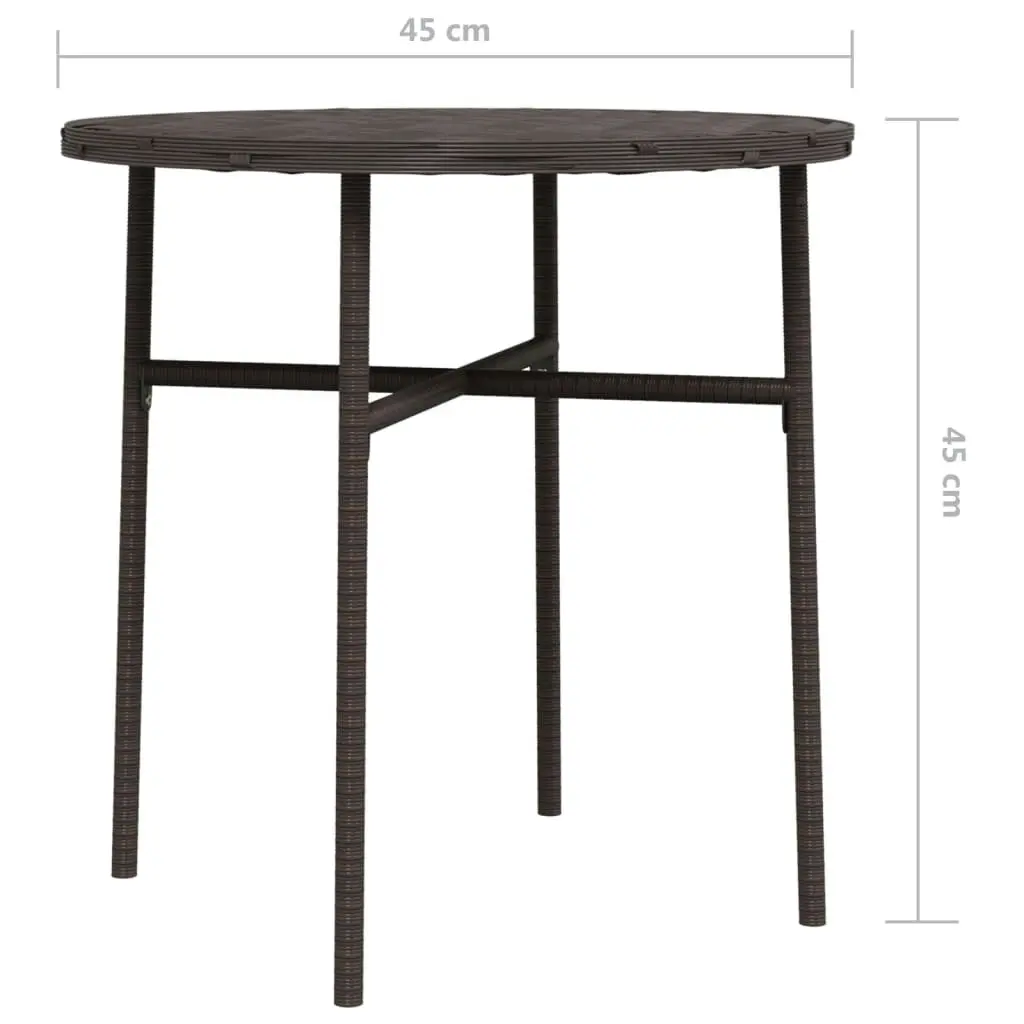 Tea Table Brown 45 cm Poly Rattan 317175