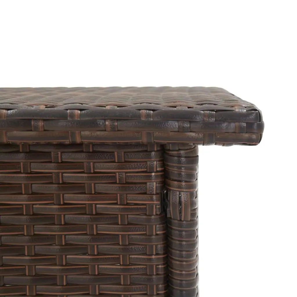 Tea Table Brown 50x50x47 cm Poly Rattan 46251