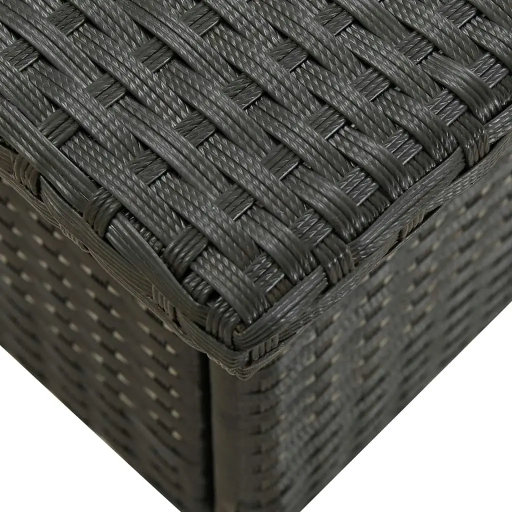 Tea Table Black 50x50x47 cm Poly Rattan 46250