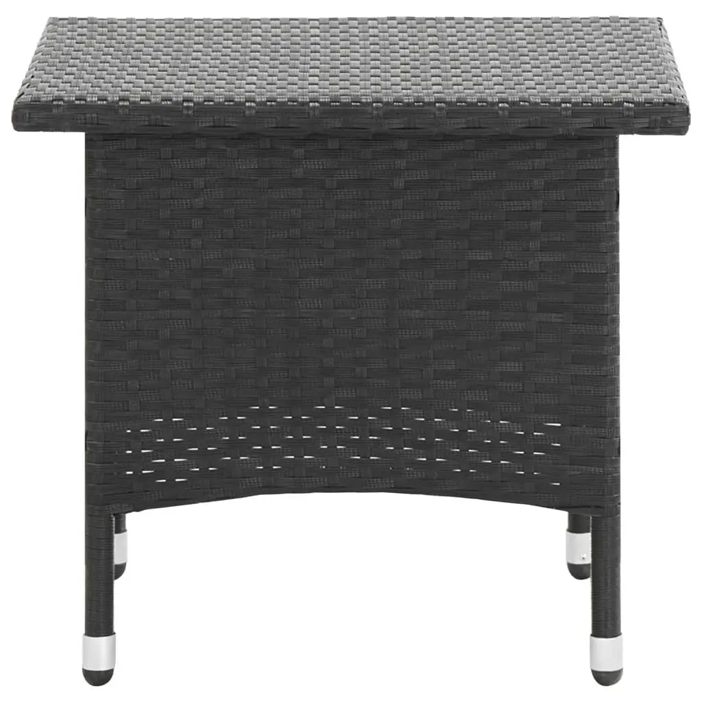 Tea Table Black 50x50x47 cm Poly Rattan 46250