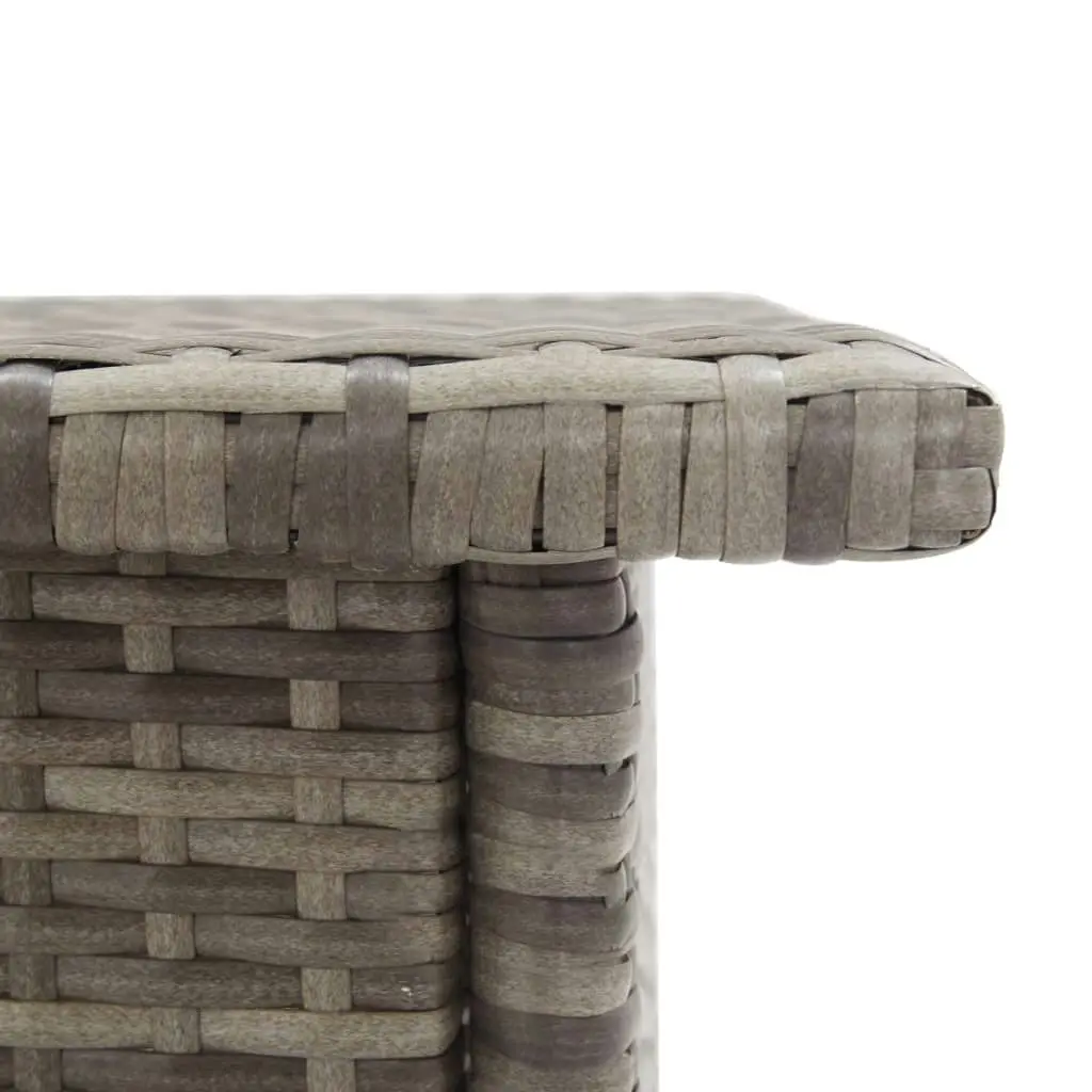 Tea Table Grey 50x50x47 cm Poly Rattan 46252