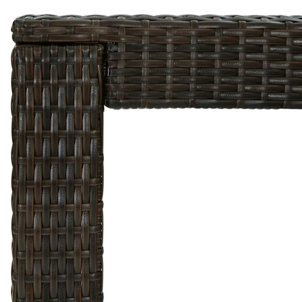 Garden Bar Table Brown 100x60.5x110.5 cm Poly Rattan 45873