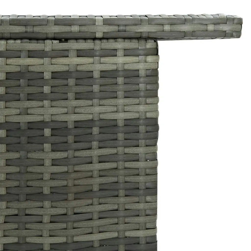 Garden Bar Table Grey 120x55x110 cm Poly Rattan 313469