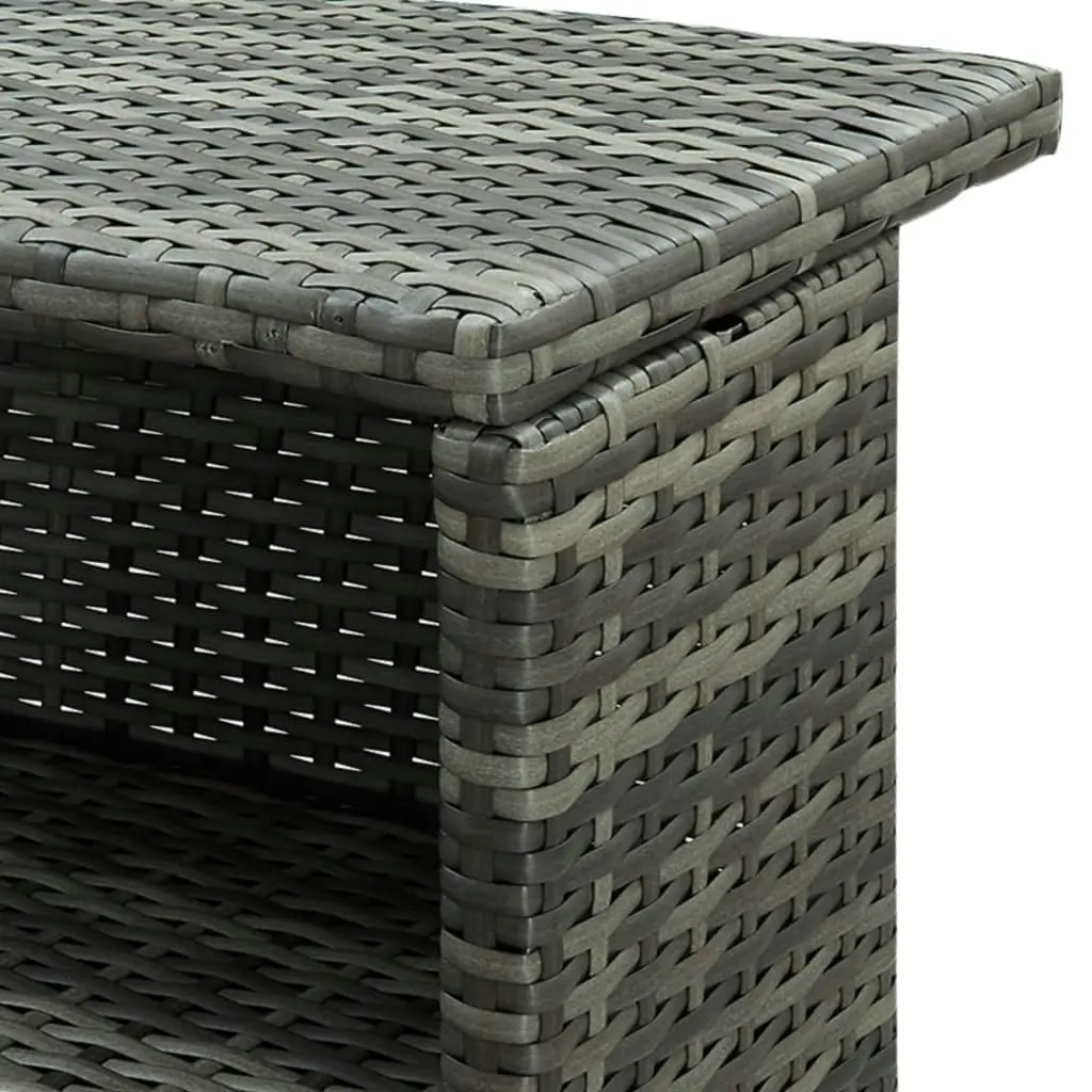 Garden Bar Table Grey 120x55x110 cm Poly Rattan 313469