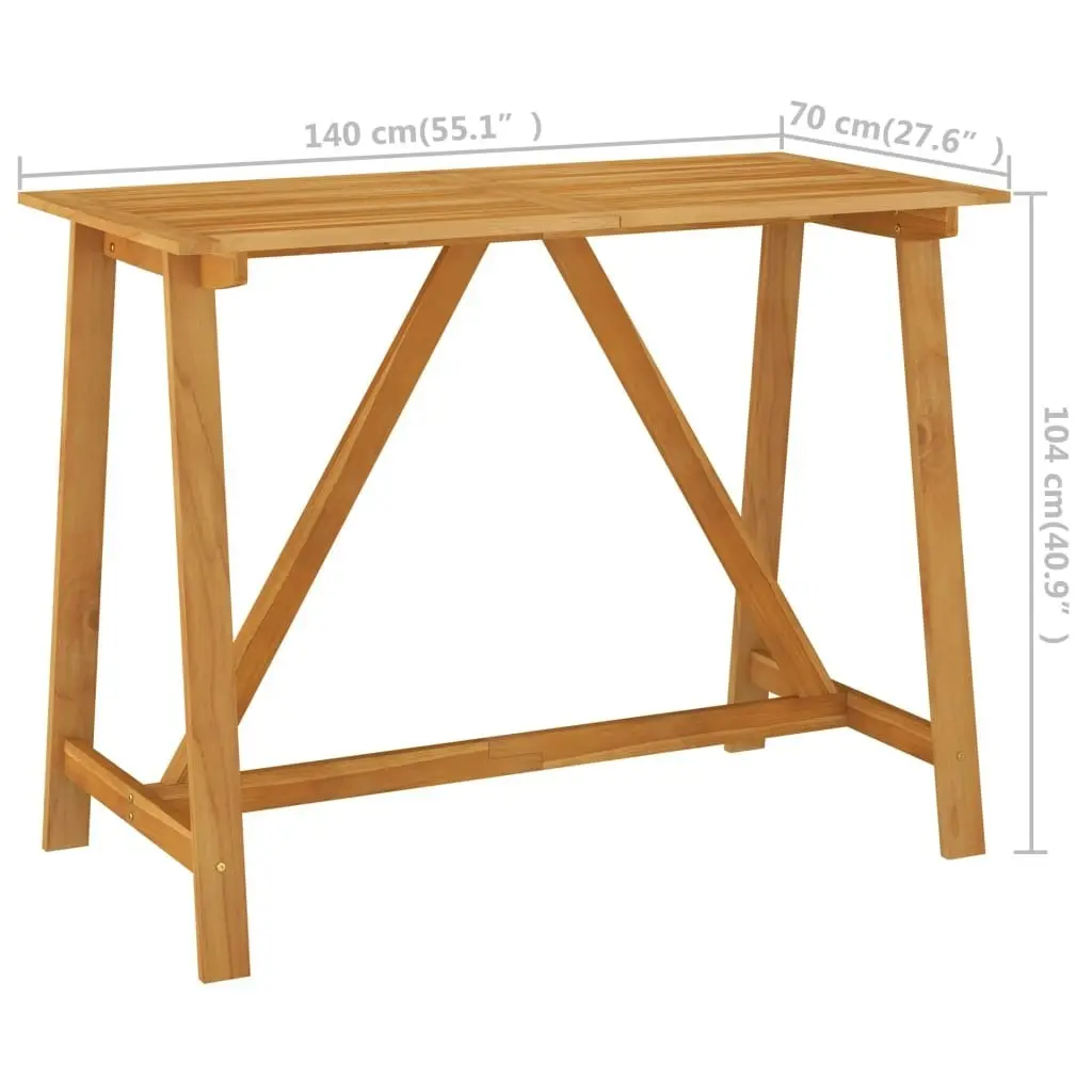 Garden Bar Table 140x70x104 cm Solid Acacia Wood 312409