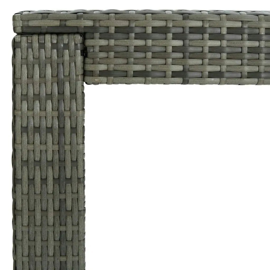 Garden Bar Table Grey 140.5x60.5x110.5 cm Poly Rattan 45878