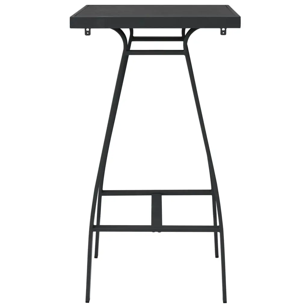 Garden Bar Table Black 60x60x110 cm Tempered Glass 48120