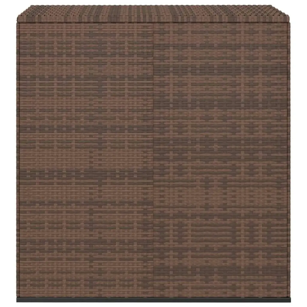 Garden Cushion Box PE Rattan 100x49x103.5 cm Brown 317224