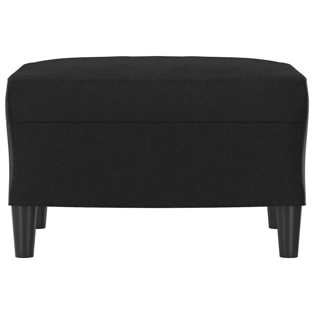 Footstool Black 60x50x41 cm Faux Leather 349287