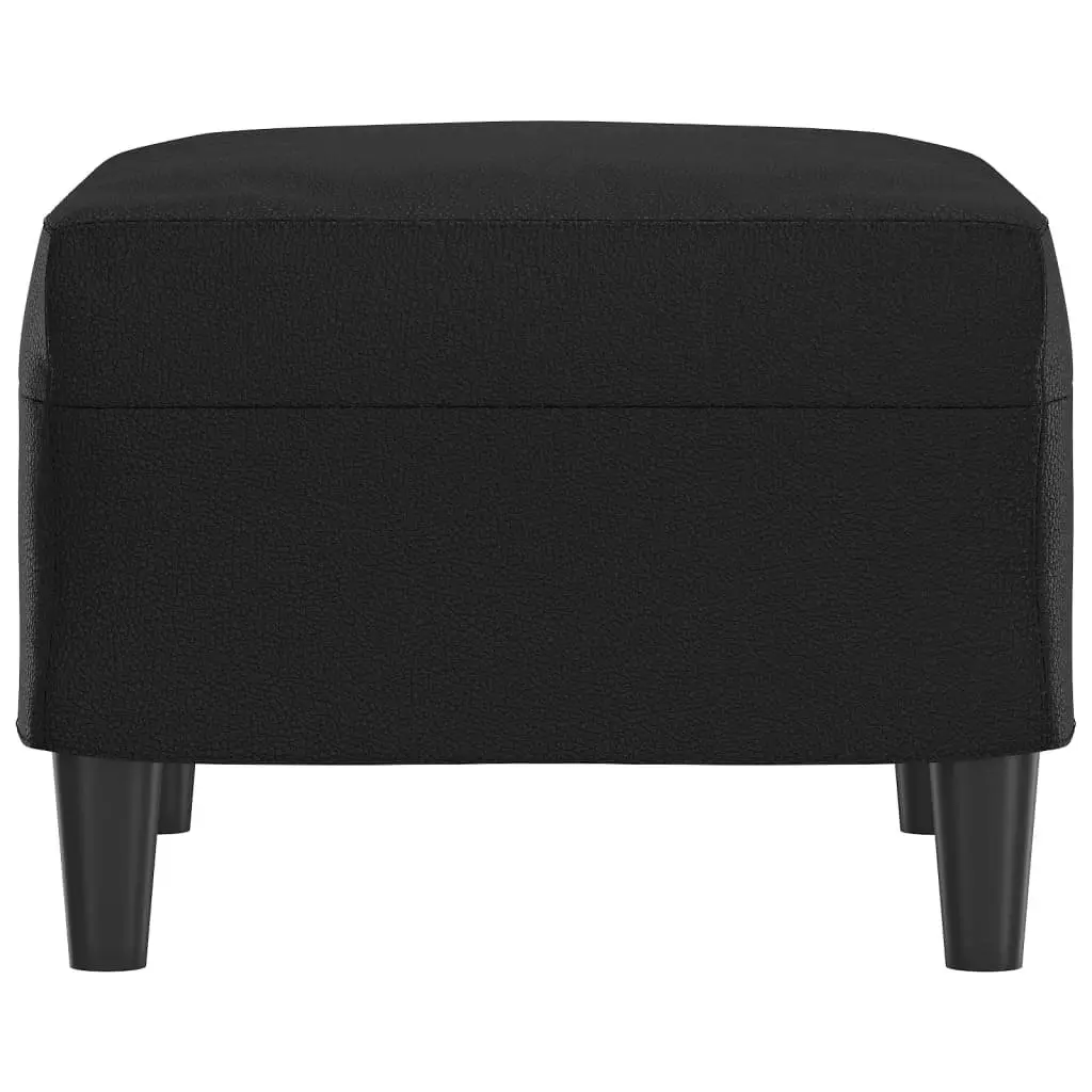 Footstool Black 60x50x41 cm Faux Leather 349287