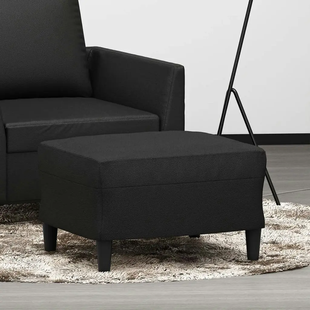 Footstool Black 60x50x41 cm Faux Leather 349287