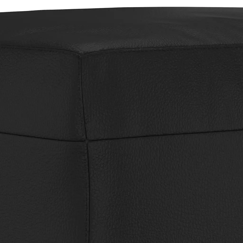 Footstool Black 60x50x41 cm Faux Leather 349287