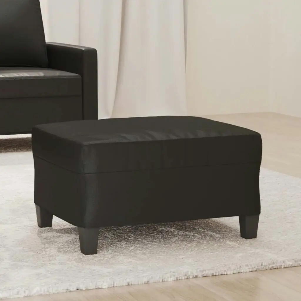 Footstool Black 70x55x41 cm Faux Leather 349355