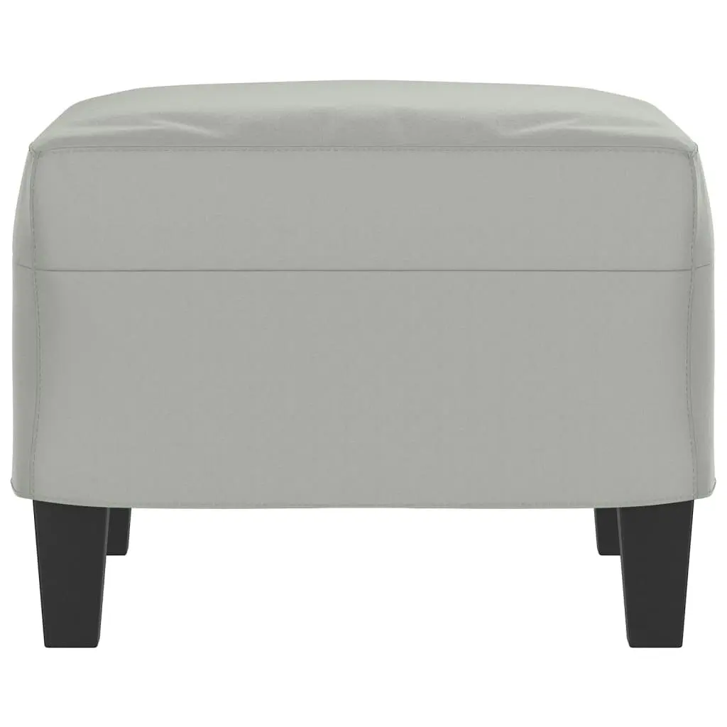 Footstool Light Grey 60x50x41 cm Microfibre Fabric 349342