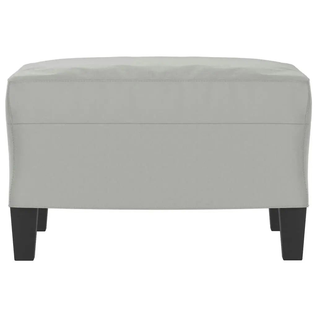 Footstool Light Grey 60x50x41 cm Microfibre Fabric 349342