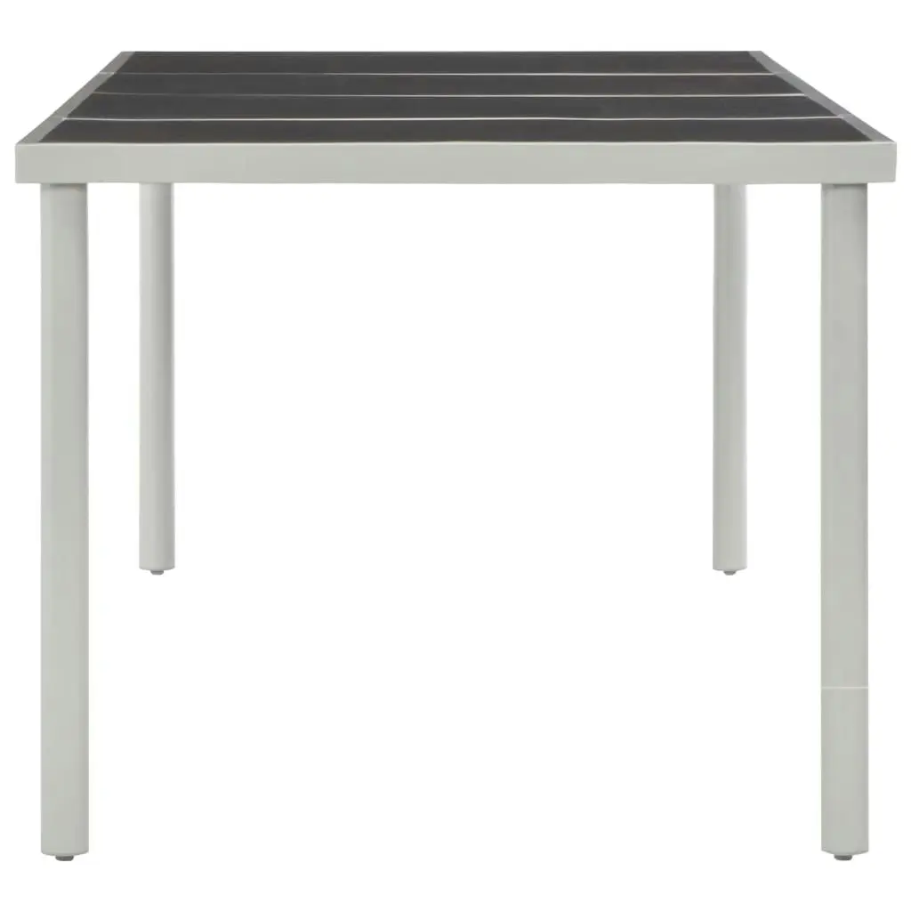 Garden Table Black 220x90x74.5 cm Steel 44705