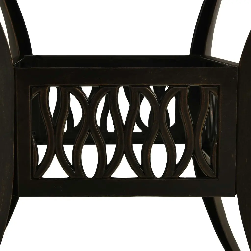 Garden Table Bronze 90x90x73 cm Cast Aluminium 315588