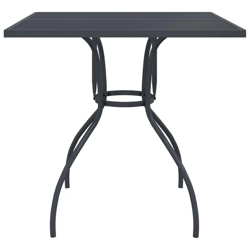 Garden Table Anthracite 80x80x72.5 cm Steel Mesh 362731