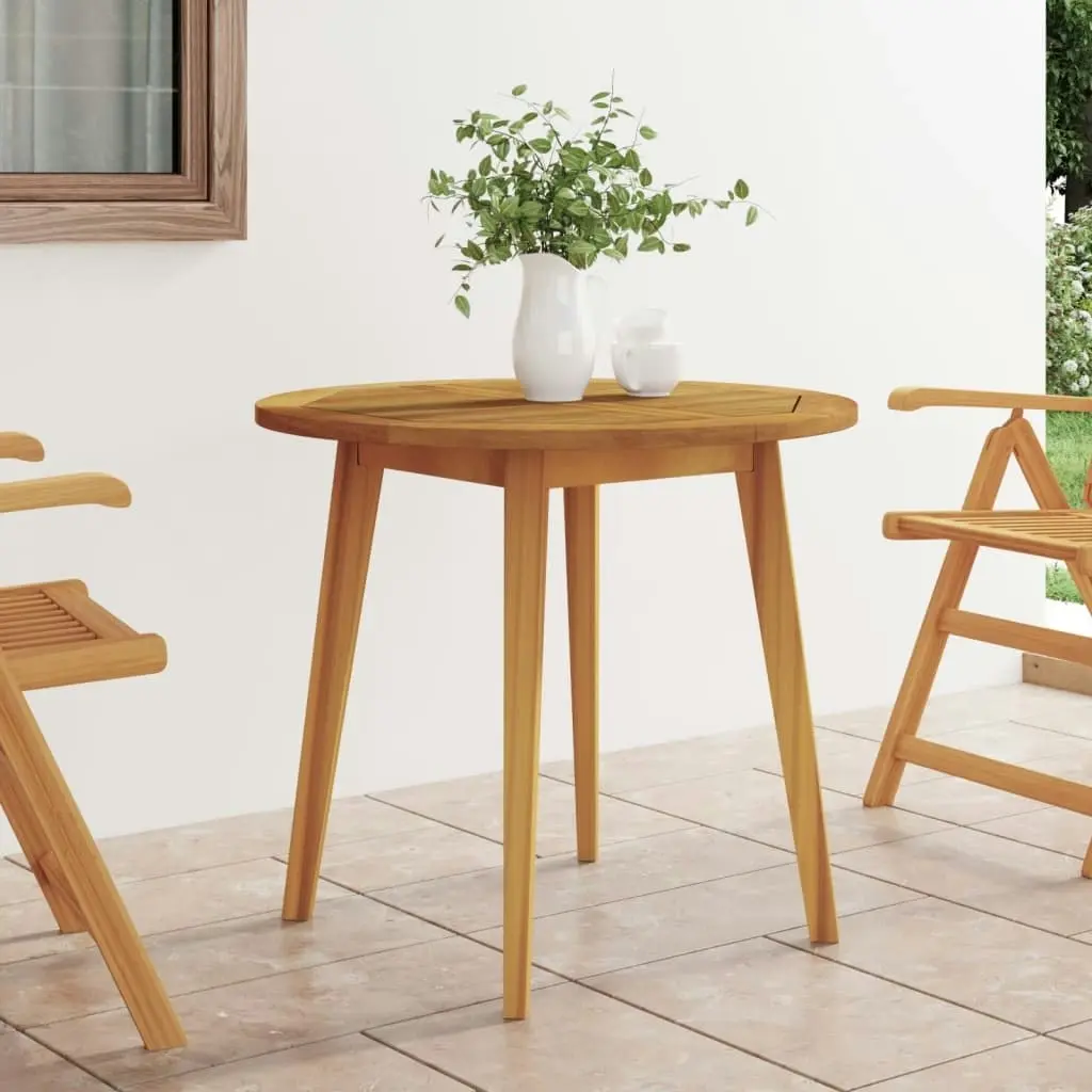 Garden Table Ã˜85x75 cm Solid Wood Acacia 310299