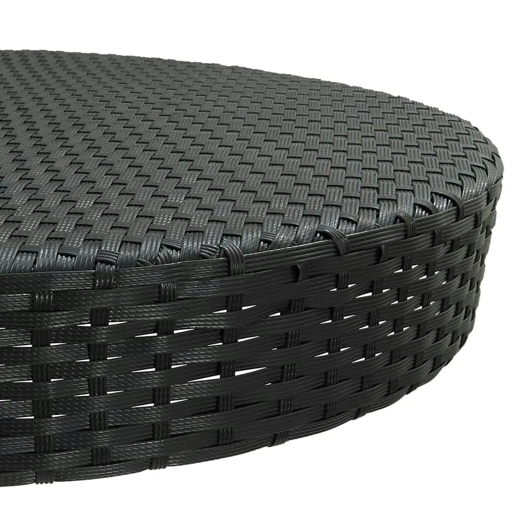 Garden Table Black 75.5x106 cm Poly Rattan 45859