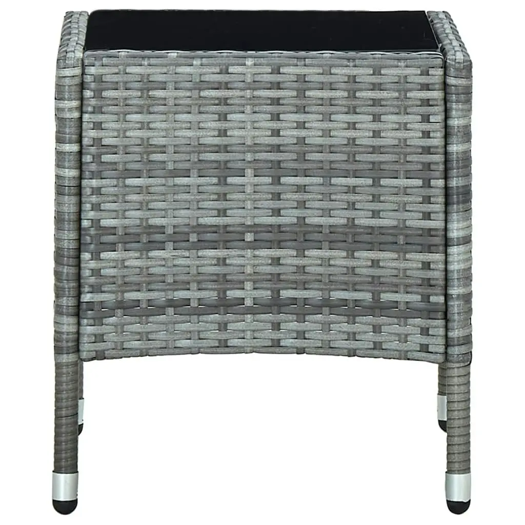 Garden Table Grey 40x40x45 cm Poly Rattan 45902