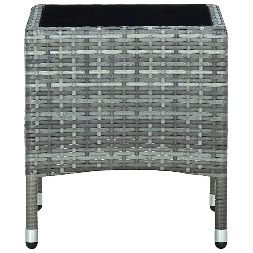 Garden Table Grey 40x40x45 cm Poly Rattan 45902