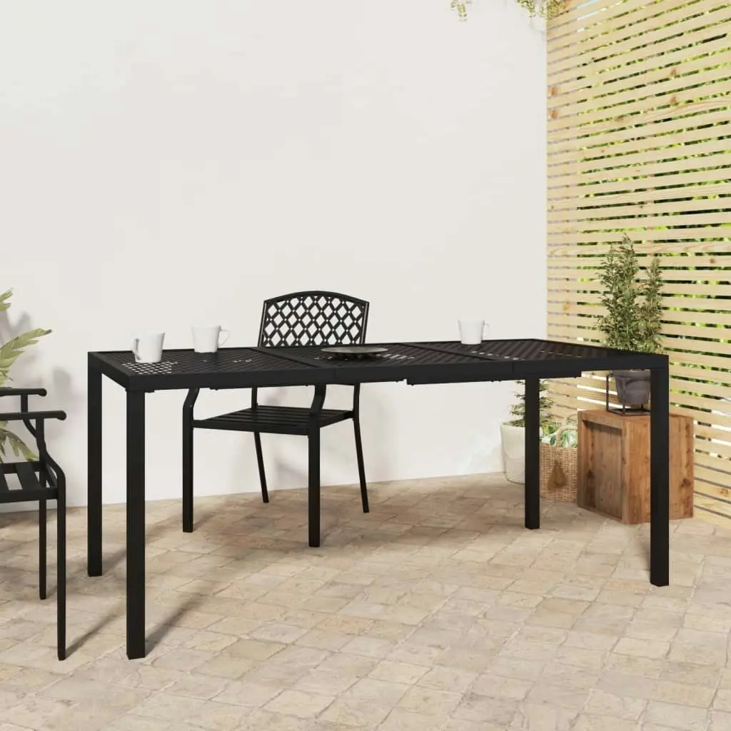 Garden Table Anthracite 165x80x72 cm Steel 362746