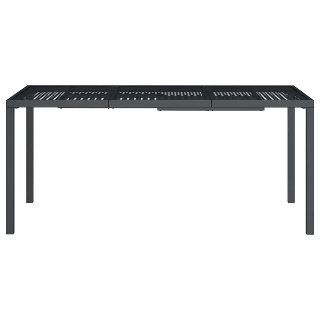 Garden Table Anthracite 165x80x72 cm Steel 362746