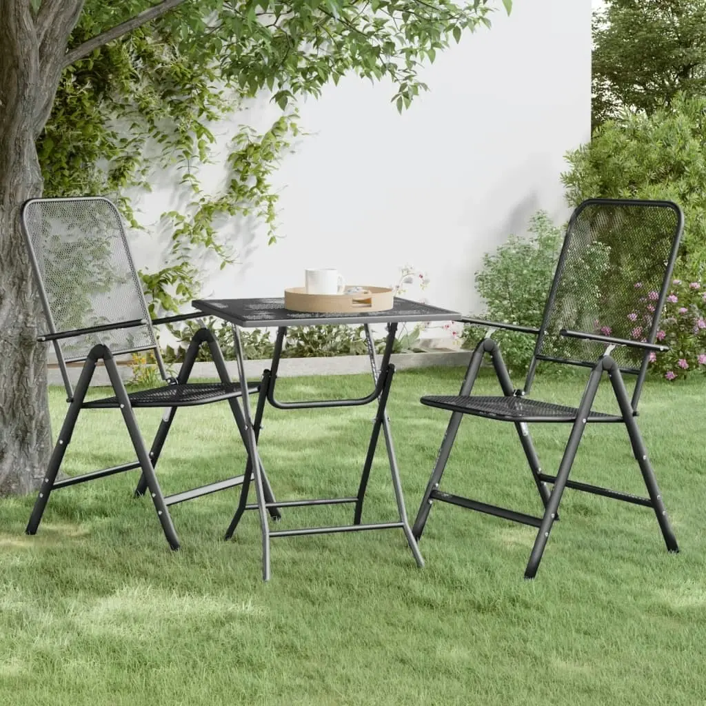 Garden Table 60x60x72 cm Expanded Metal Mesh Anthracite 317344