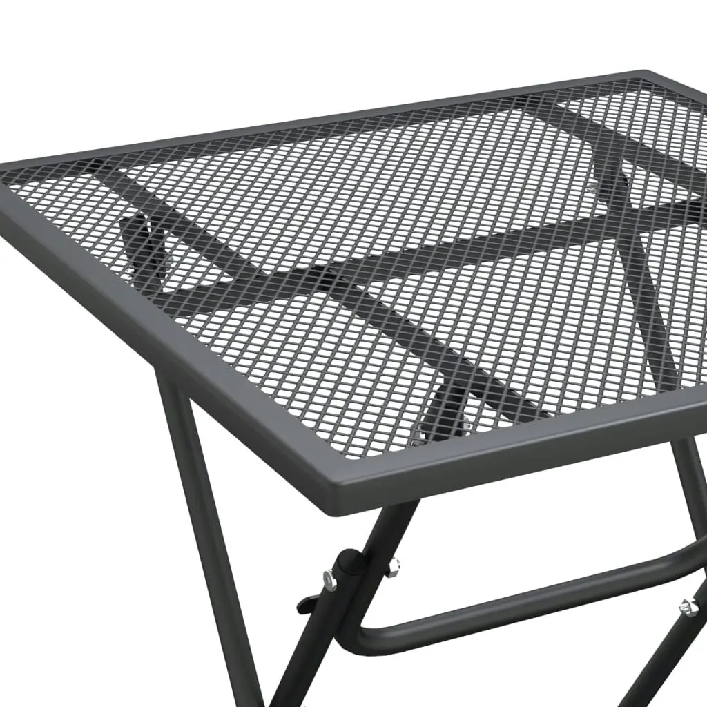 Garden Table 60x60x72 cm Expanded Metal Mesh Anthracite 317344