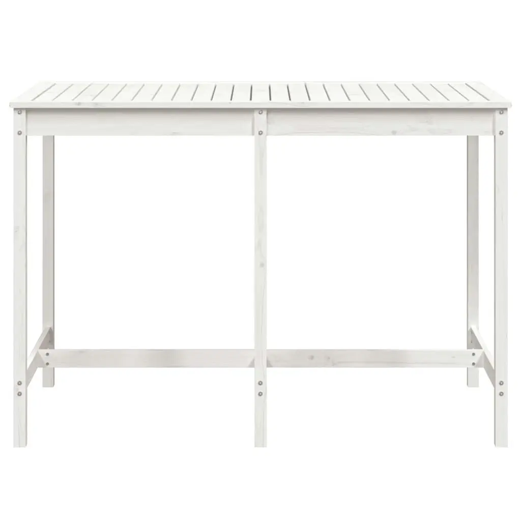 Garden Table White 159.5x82.5x110 cm Solid Wood Pine 824096