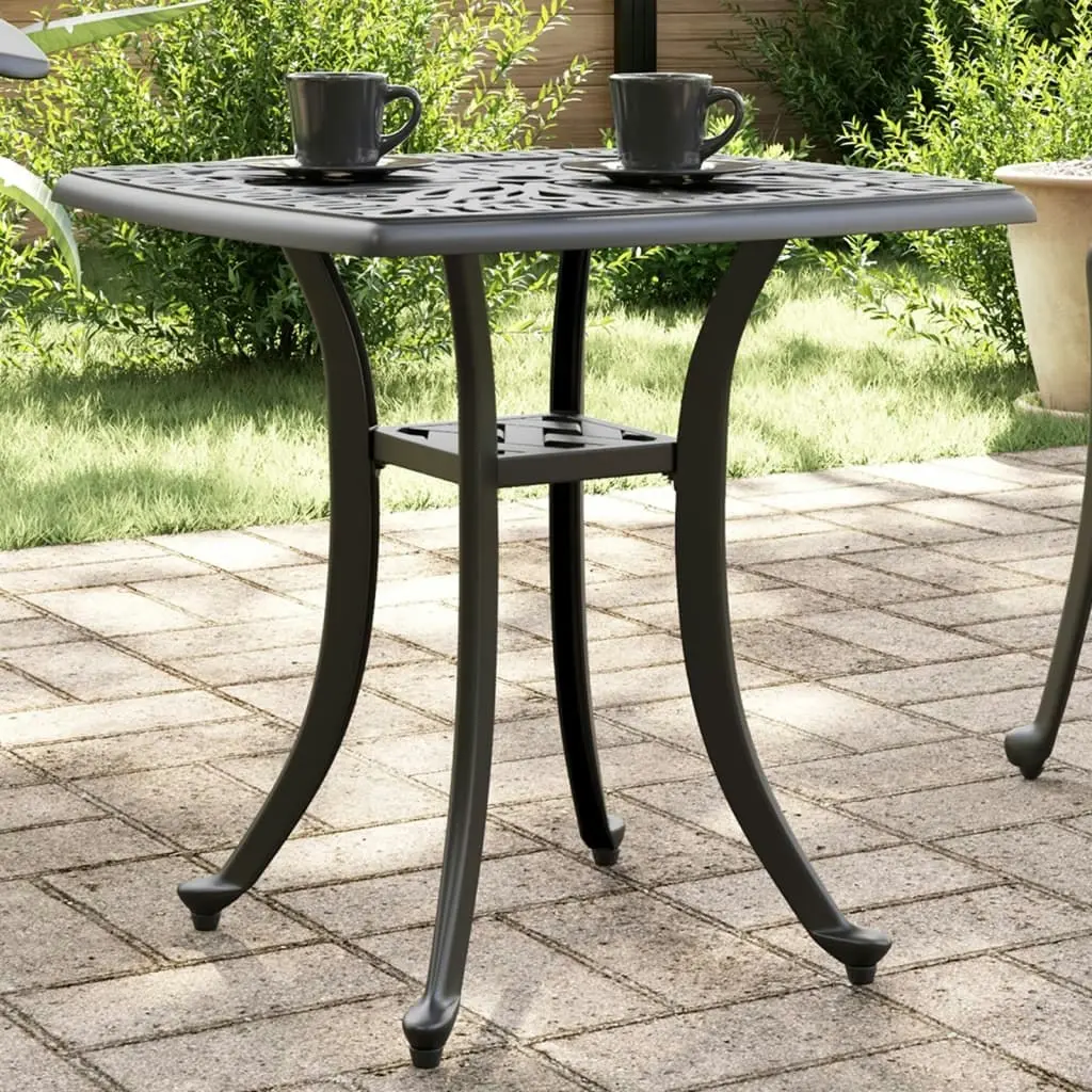 Garden Table Black 53x53x53 cm Cast Aluminium 4002816