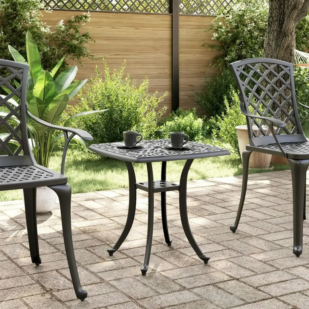 Garden Table Black 53x53x53 cm Cast Aluminium 4002816