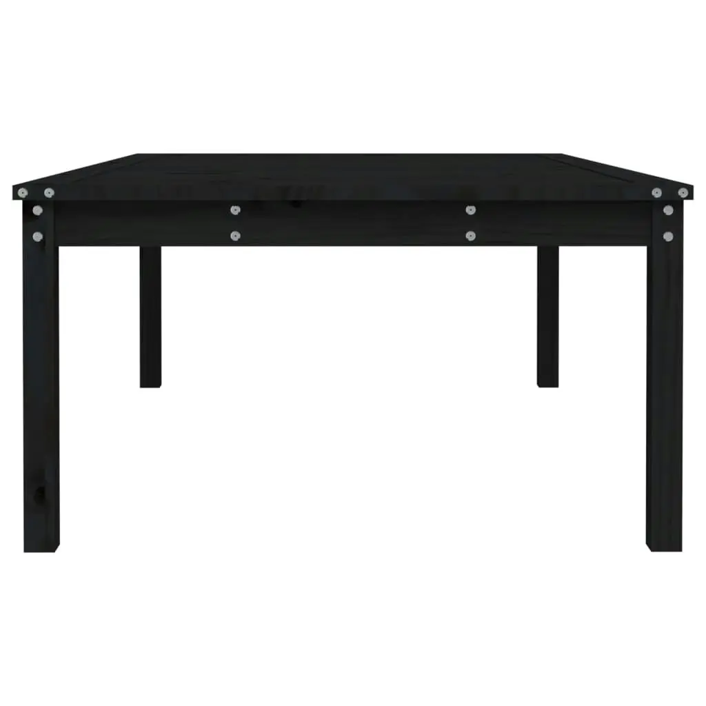 Garden Table Black 121x82.5x45 cm Solid Wood Pine 824131