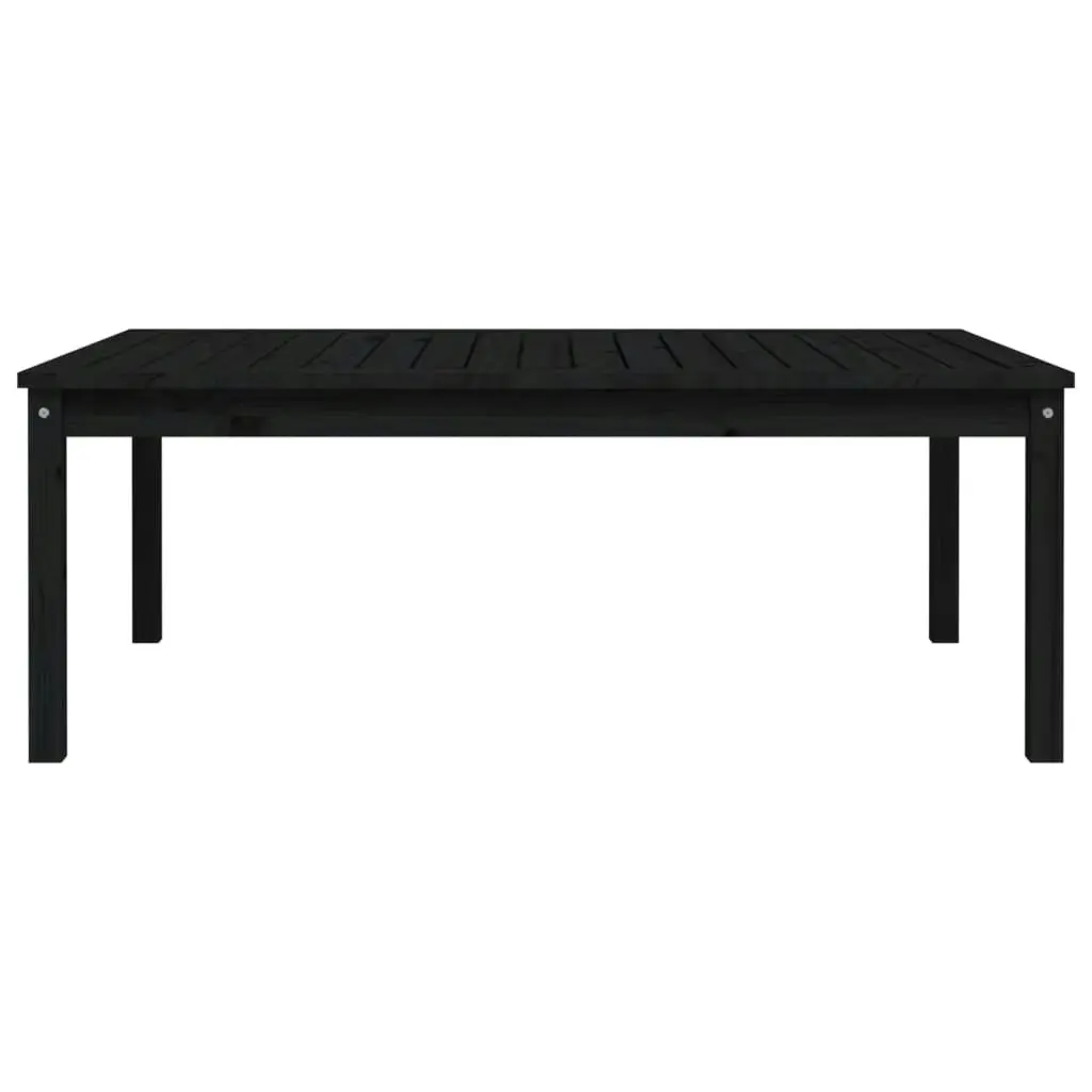 Garden Table Black 121x82.5x45 cm Solid Wood Pine 824131