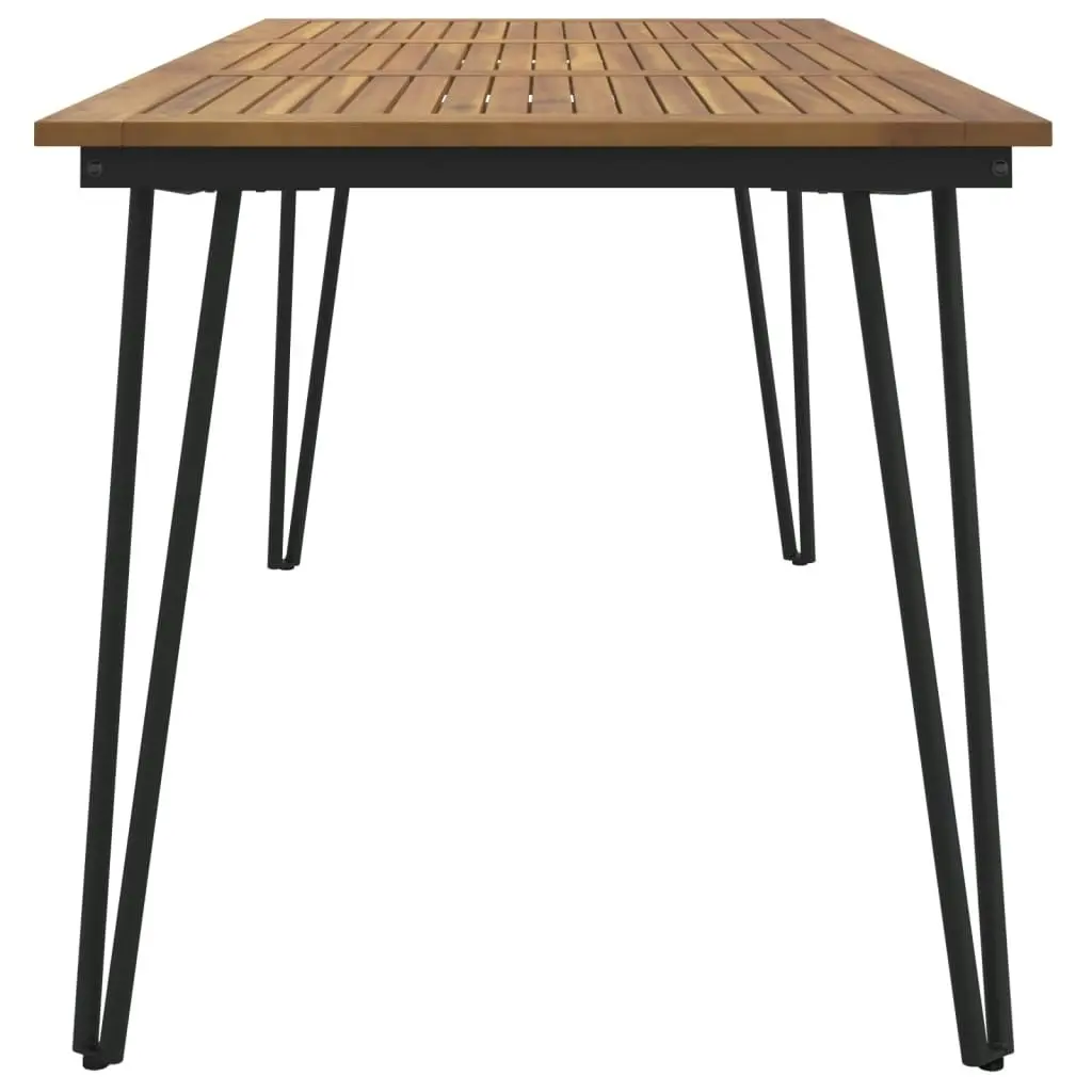 Garden Table with Hairpin Legs 160x80x75 cm Solid Wood Acacia 319520