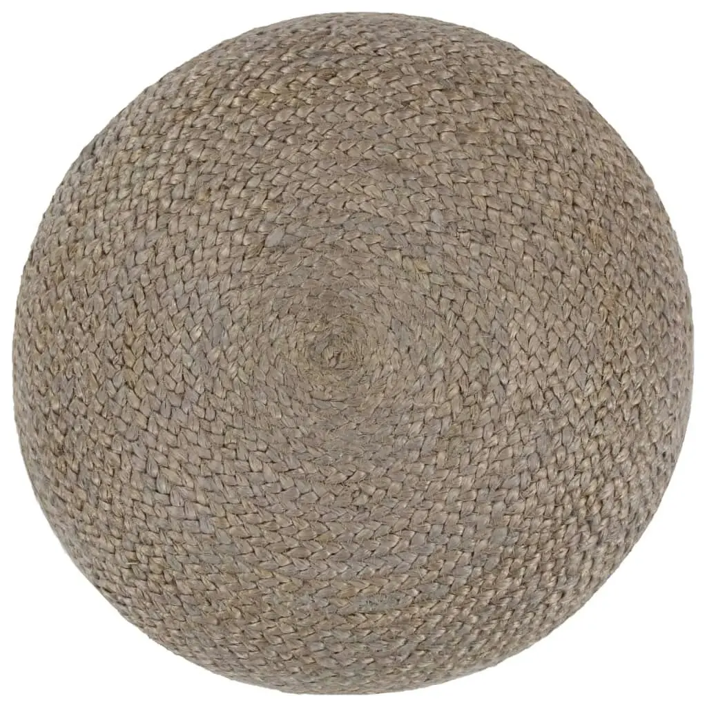 Handmade Pouffe Light Grey 45x30 cm Jute 248081