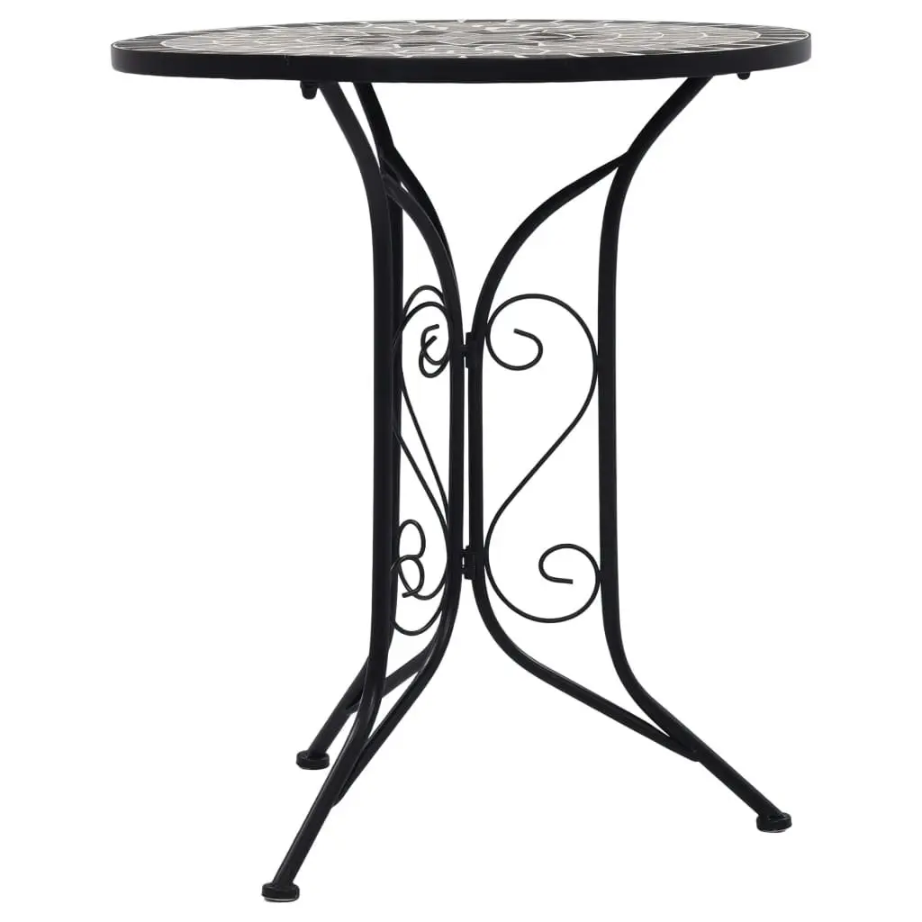 Mosaic Bistro Table Grey 61cm Ceramic 46715