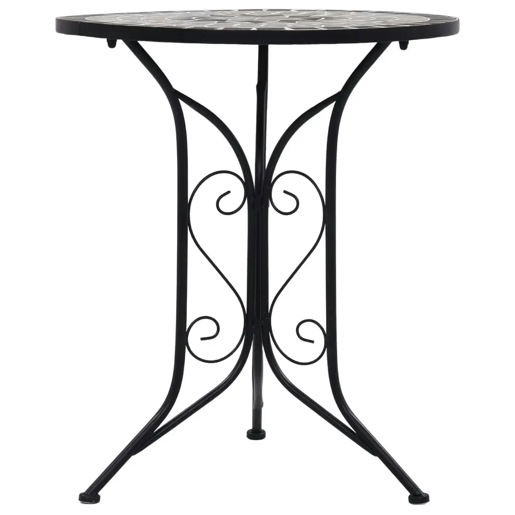 Mosaic Bistro Table Grey 61cm Ceramic 46715