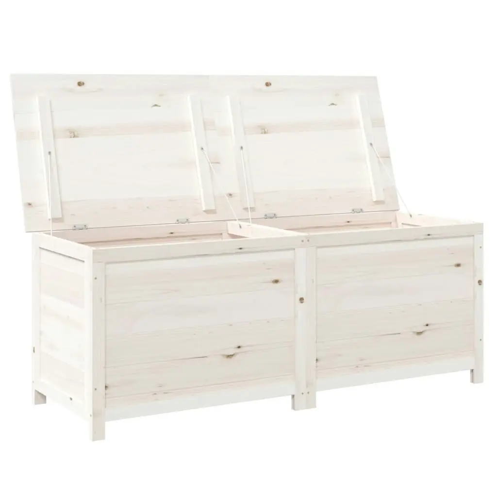 Outdoor Cushion Box White 150x50x56 cm Solid Wood Fir 152171