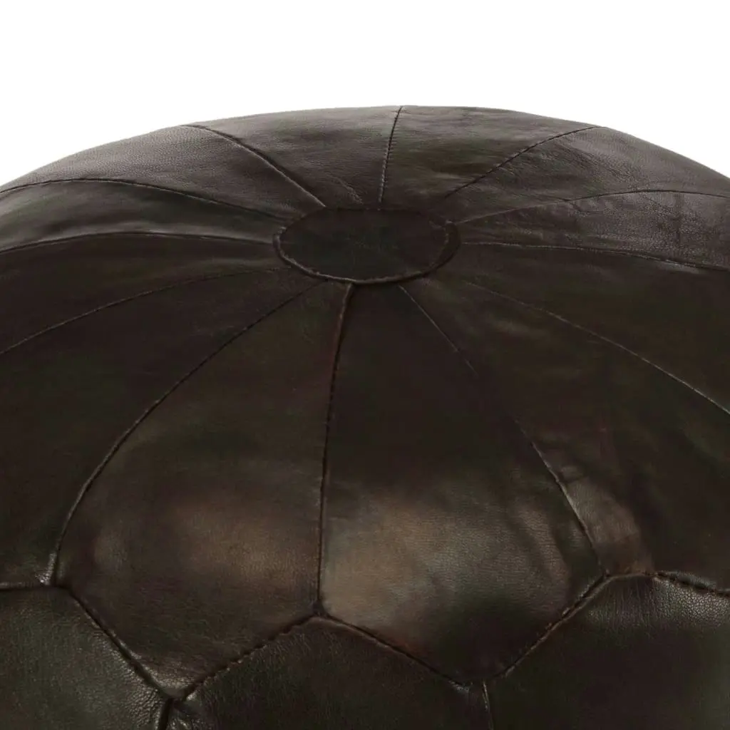 Pouffe Dark Brown 40x35 cm Genuine Goat Leather 248130